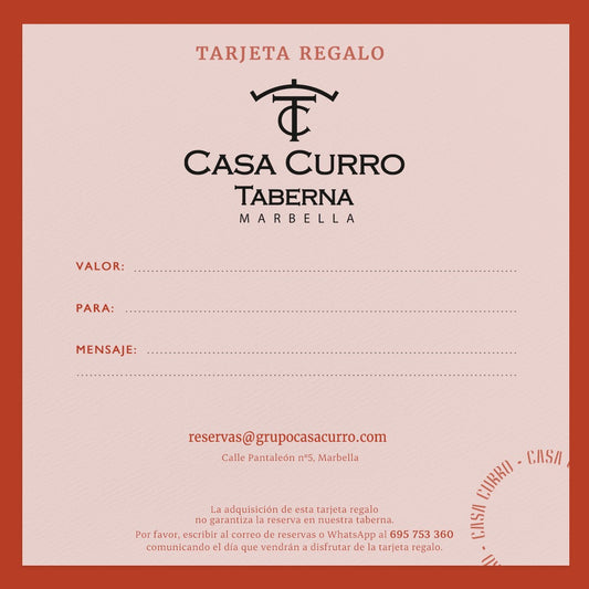 Casa Curro - Tarjeta Regalo La Taberna